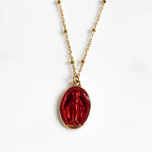Collier Satellites Mary Rouge