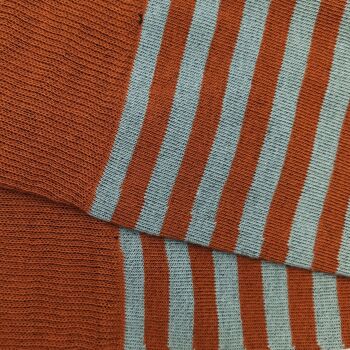 Chaussettes basses Miss Fine Stripe Acaccio Marron 3