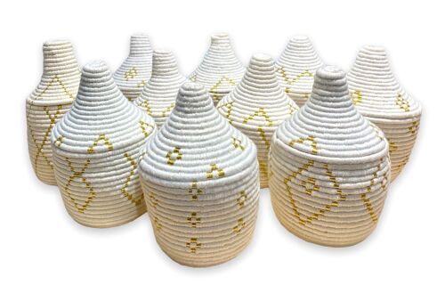 Berber Baskets - white | gold