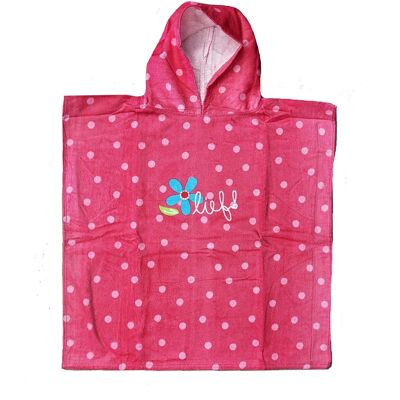 Liebe!Blaue und rosa Handtuchponchos für Kinder