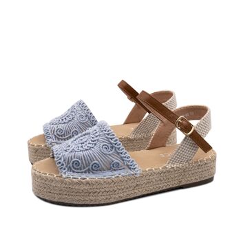 Espadrille plate au crochet avec design bohème 5