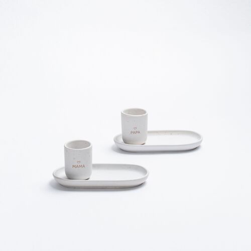 Nature Shape White Espresso Coffee Set Mama & Papa Collection