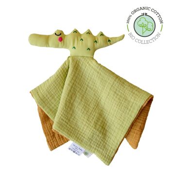 Doudou BIO poupée bébé CROCODILE 4