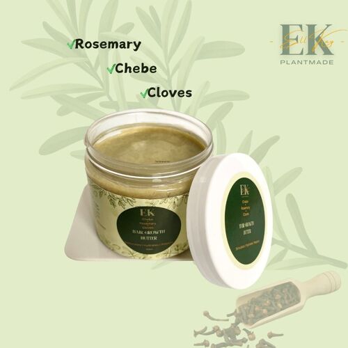 Chebe + Rosemary + Clove Hair Growth Butter. Adds volume to hair, eliminates itching and dandruff. 100% natural.