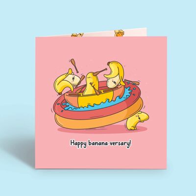 Carte d’anniversaire banane | Carte d'anniversaire | Carte de voeux
