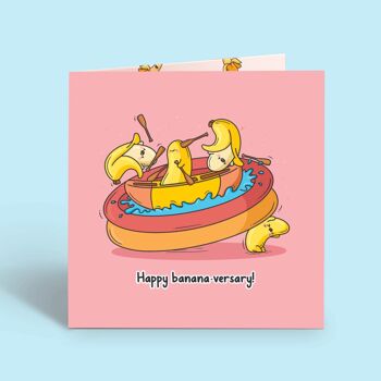 Carte d’anniversaire banane | Carte d'anniversaire | Carte de voeux 1