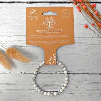 Howlite  - Bracelet pierre naturelle Maman & Papa 3