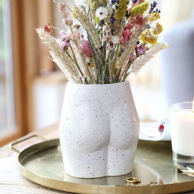 Gesprenkelte Bum Vase aus Keramik H14cm