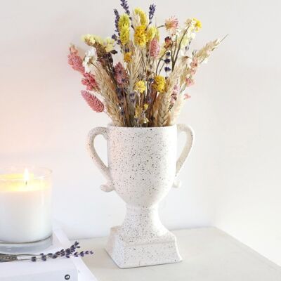 Ceramic Speckled Trophy Vase