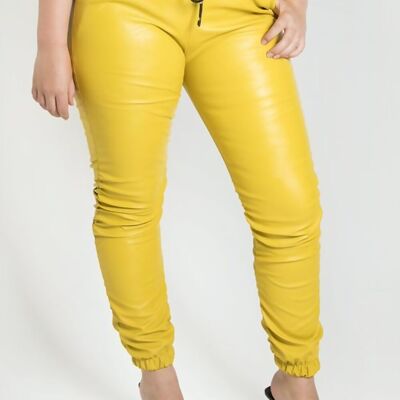 JOGGERS PIERNA FRUNZADO MOSTAZA - 6748