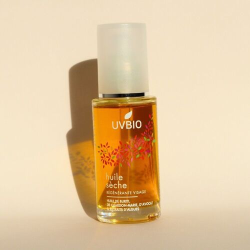 UVBIO - Huile sèche régénérante anti-âge Bio visage et corps - 50ml