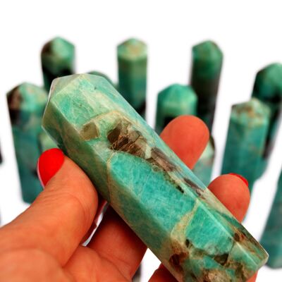 Lot de 5 pièces d'Amazonite Tower Point (95 mm)