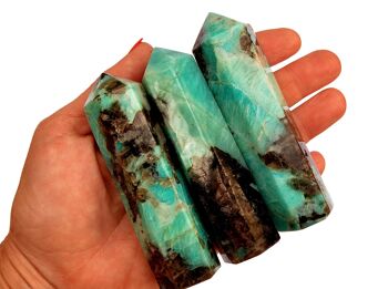 Lot de 5 pièces d'Amazonite Tower Point (95 mm) 7