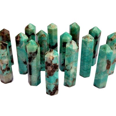 Pointe de baguette Amazonite (95mm)