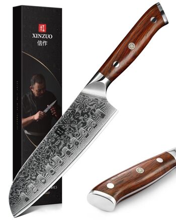 Couteau Santoku Xinzuo Damas - Série B13R Yu 1