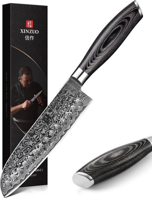 Xinzuo Damascus Santokumes - B20 Ya Series