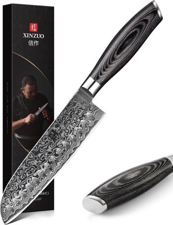 Couteau Santoku Xinzuo Damas - Série B20 Ya 1