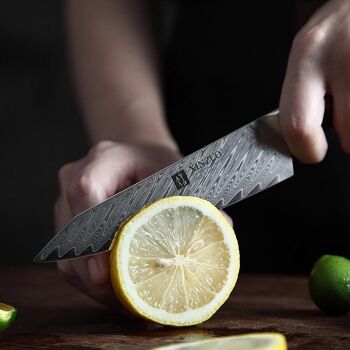 Couteau à légumes Xinzuo Damas - Série B27 Yi 7