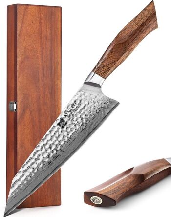 Couteau de chef Xinzuo Damascus SRS13 - Série B32D Feng 1