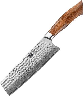 Couteau à découper Xinzuo Damas SRS13 Nakiri - Série B32D Feng 1
