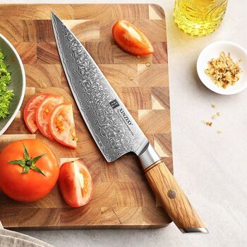 Couteau de chef Xinzuo Damas - Série B37 Lan 5