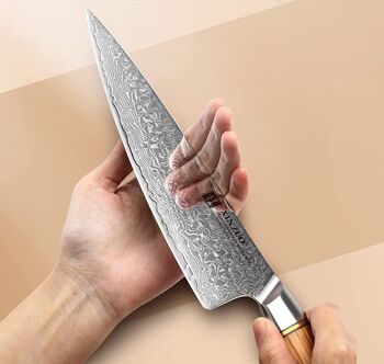 Couteau de chef Xinzuo Damas - Série B37 Lan 8