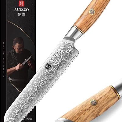 Couteau à pain Xinzuo Damas - Série B37 Lan