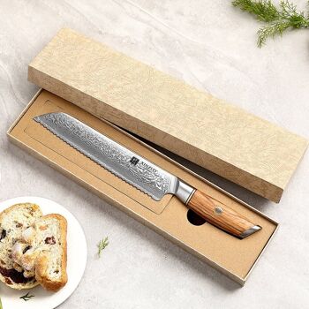 Couteau à pain Xinzuo Damas - Série B37 Lan 2