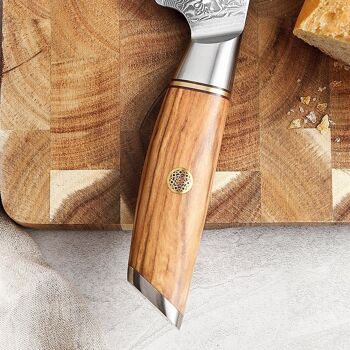 Couteau à pain Xinzuo Damas - Série B37 Lan 4