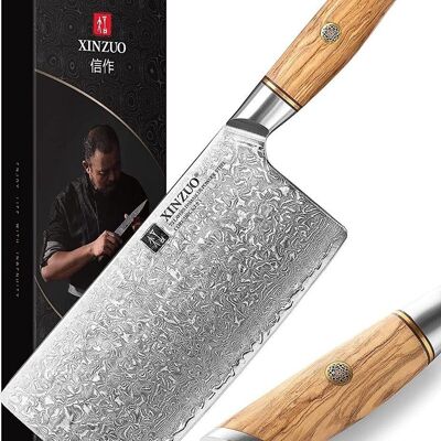 Cuchilla para picar Xinzuo Damascus - Serie B37 Lan