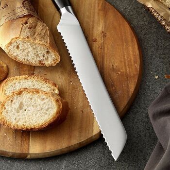 Couteau à pain allemand Xinzuo en acier inoxydable - Série B13S Yu 3
