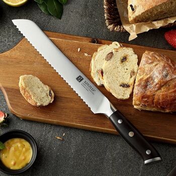 Couteau à pain allemand Xinzuo en acier inoxydable - Série B13S Yu 5
