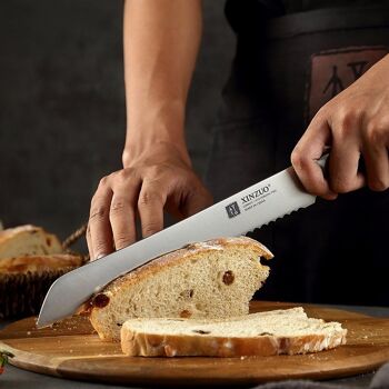 Couteau à pain allemand Xinzuo en acier inoxydable - Série B13S Yu 6