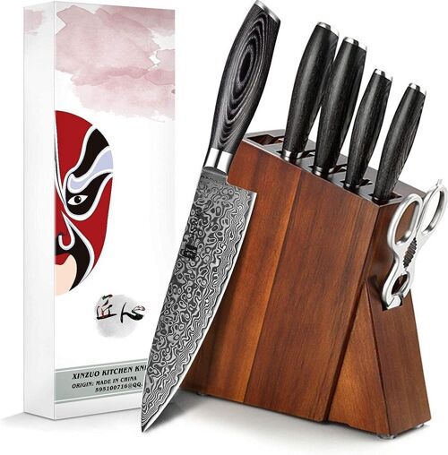 Xinzuo Damascus 7-delige set - B20 Ya Series