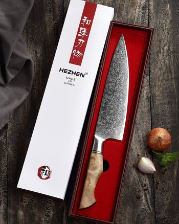 Couteau de chef HEZHEN Damas - Série B30 Master 2