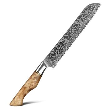 Couteau à pain HEZHEN Damas - Série B30 Master 1