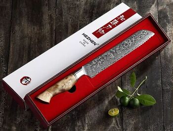 Couteau à pain HEZHEN Damas - Série B30 Master 2