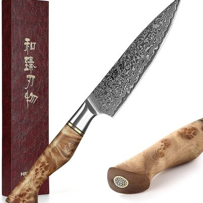 Cuchillo para verduras HEZHEN Damasco - Serie Master B30