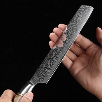 Couteau à découper HEZHEN Damas Nakiri - Série B30 Master 4