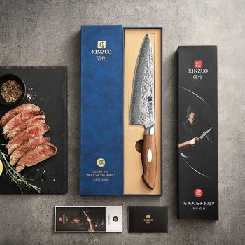 Couteau de chef Xinzuo Damas - Série B46W Jiang 2