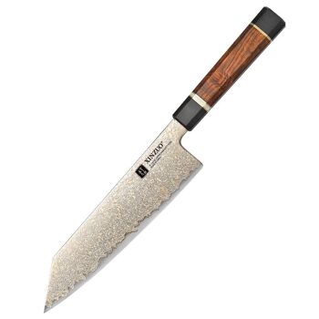 Couteau de chef Xinzuo Damas en acier cuivré - Série F5C Zhen 1