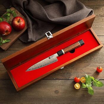 Couteau à légumes Xinzuo Damas en acier et cuivre - Série F5C Zhen 2