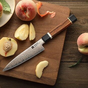 Couteau à légumes Xinzuo Damas en acier et cuivre - Série F5C Zhen 5