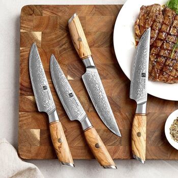 Couteau à steak Xinzuo Damas - Série B37 Lan 3