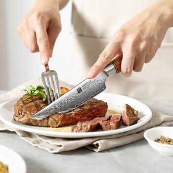 Couteau à steak Xinzuo Damas - Série B37 Lan 4