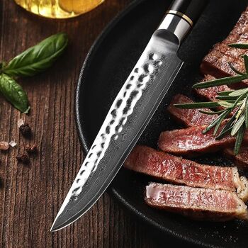 Couteau à steak HEZHEN Damas - Série B1Z Classic 3