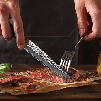 Couteau à steak HEZHEN Damas - Série B1Z Classic 6