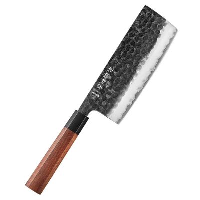 Cuchillo para picar Nakiri de acero compuesto HEZHEN - Serie Retro PM8S