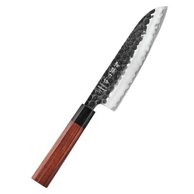 Couteau Santoku en acier composite HEZHEN - Série rétro PM8S