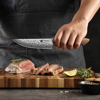 Ensemble de 4 couteaux à steak Xinzuo Damas - Série Jiang B46W 5